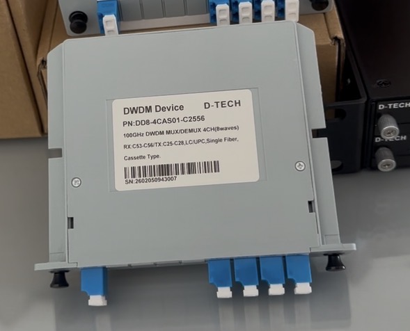 4 Channel DWDM Fiber Mux Demux in Cassete Type